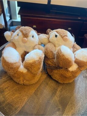 Holiday Time Brown and White Plush Squirrel Small Pet Toy Pair